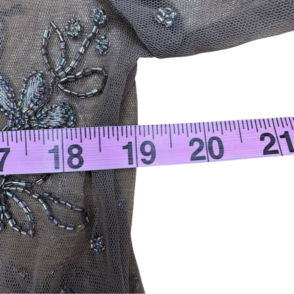 SCALA NWT Brown Beaded Cocktail Dress and Cardigan Set Size 12 O0627 - Picture 11 of 14